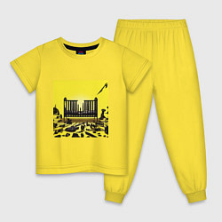Пижама хлопковая детская Metallica 72 Seasons, цвет: желтый