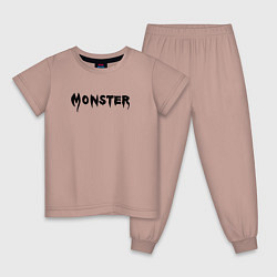 Детская пижама Monster black