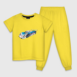 Пижама хлопковая детская Toyota Toms Le mans, цвет: желтый