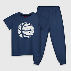 Пижама хлопковая детская Basket balls, цвет: тёмно-синий