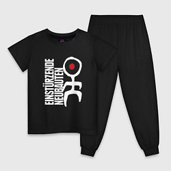 Пижама хлопковая детская Einstrzende Neubauten - Logo, цвет: черный
