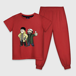 Пижама хлопковая детская Vault Jay and silent Bob, цвет: красный