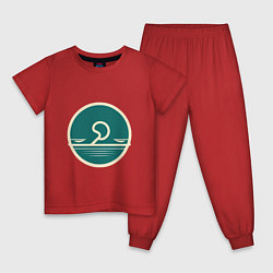 Пижама хлопковая детская Настроение голоден, цвет: красный