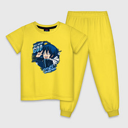 Пижама хлопковая детская Бездомный бог Ято доставка, цвет: желтый