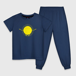 Пижама хлопковая детская Sunny relax, цвет: тёмно-синий