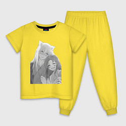 Пижама хлопковая детская Очень приятно Бог Томоэ, цвет: желтый