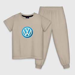 Детская пижама Volkswagen logo blue