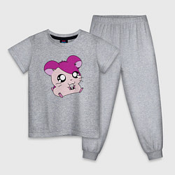 Детская пижама Хамтаро - Розовый хомячок с семечкой