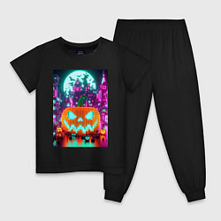 Детская пижама Halloween and Minecraft - pumpkin