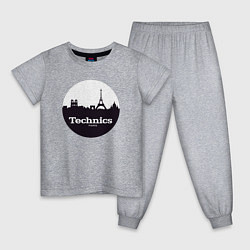 Пижама хлопковая детская Technics Paris, цвет: меланж