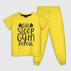 Детская пижама Eat sleep gym