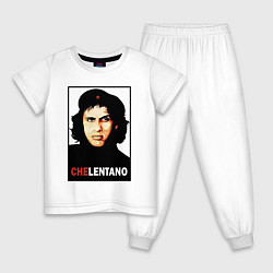 Пижама хлопковая детская Che guevara - Chelentano, цвет: белый