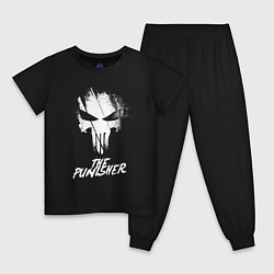Пижама хлопковая детская The Punisher, цвет: черный