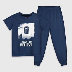 Детская пижама Tardis believe