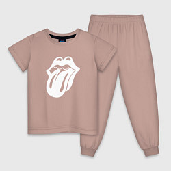 Детская пижама Rolling Stones - white logo