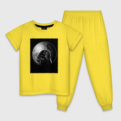 Пижама хлопковая детская Дарт Вейдер звезда смерти, цвет: желтый
