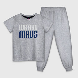 Пижама хлопковая детская Мы Даллас Маверикс, цвет: меланж