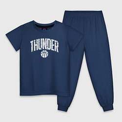 Пижама хлопковая детская Thunder, цвет: тёмно-синий