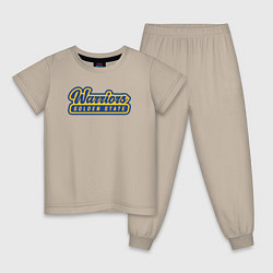 Пижама хлопковая детская Warriors - Golden State, цвет: миндальный