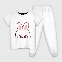 Пижама хлопковая детская Mischievous Leebit, цвет: белый