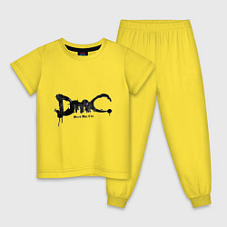 Пижама хлопковая детская Эмблема Devil May Cry, цвет: желтый