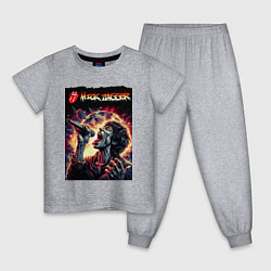 Пижама хлопковая детская Rolling Stones singer Mick Jagger, цвет: меланж