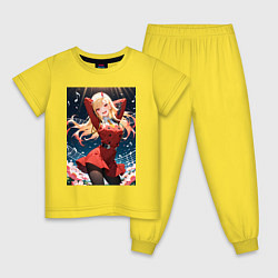 Пижама хлопковая детская Марин Китагава косплей 002 Darling in the Franxx, цвет: желтый