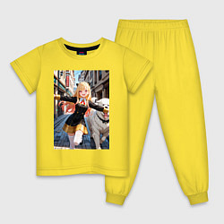 Пижама хлопковая детская Марин Китагава косплей Ани Форджер, цвет: желтый