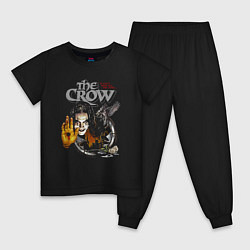 Пижама хлопковая детская The Crow: It cant rain all the time, цвет: черный