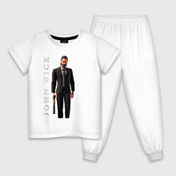 Пижама хлопковая детская Fortnite John Wick, цвет: белый