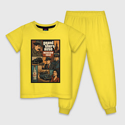 Пижама хлопковая детская GTA: Moscow 1940, цвет: желтый
