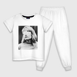 Пижама хлопковая детская FWWM, цвет: белый