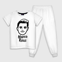 Пижама хлопковая детская Marco Reus, цвет: белый