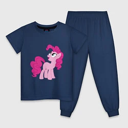 Пижама хлопковая детская Пони Пинки Пай, цвет: тёмно-синий
