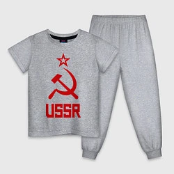 Пижама хлопковая детская СССР - великая держава, цвет: меланж