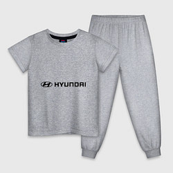 Пижама хлопковая детская Hyundai, цвет: меланж