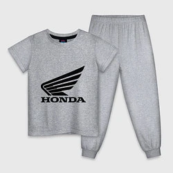 Пижама хлопковая детская Honda Motor, цвет: меланж