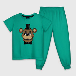 Пижама хлопковая детская Freddy FNAF, цвет: зеленый