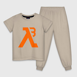 Пижама хлопковая детская Half-Life 3: Orange, цвет: миндальный
