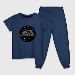 Пижама хлопковая детская Arctic Monkeys: Black, цвет: тёмно-синий