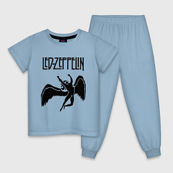 Пижама хлопковая детская Led Zeppelin Swan, цвет: мягкое небо