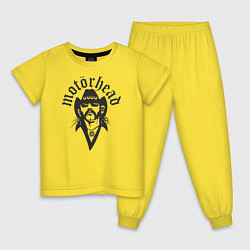 Пижама хлопковая детская Motorhead Rocker, цвет: желтый