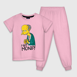 Детская пижама Mr. Burns: I get money