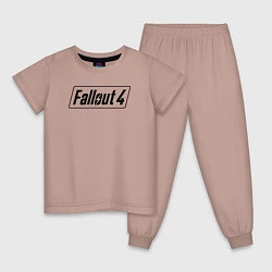 Пижама хлопковая детская Fallout 4, цвет: пыльно-розовый