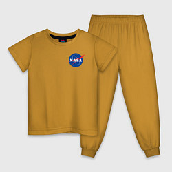 Пижама хлопковая детская NASA, цвет: горчичный