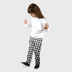 Брюки детские Белый в горошек, цвет: 3D-принт — фото 2