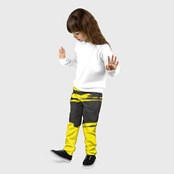 Брюки детские Чёрно-жёлтый, цвет: 3D-принт — фото 2
