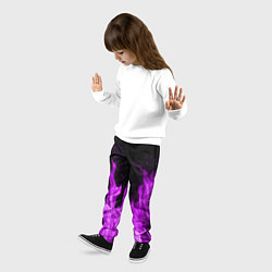 Брюки детские Фиолетовый огонь, цвет: 3D-принт — фото 2