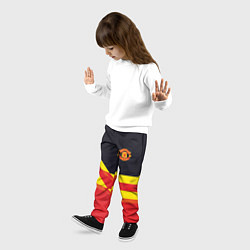 Брюки детские Man United FC: Red style, цвет: 3D-принт — фото 2