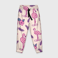 Детские брюки Фламинго: розовый мотив